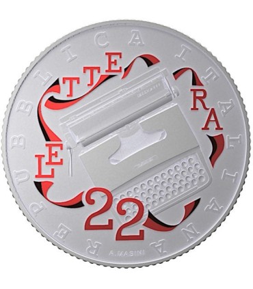 3 x 5 euro Italie 2020 - Excellence à l'italienne - Machine à écrire