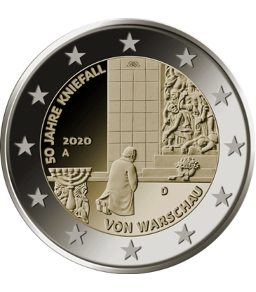2 euro Allemagne 2020 - 50 ans de la Génuflexion de Willy Brandt
