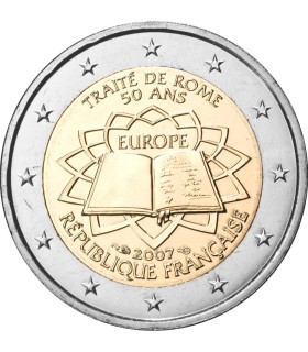 2 Euro France 2007 Traité de Rome -  
Thème: 2 € commémorative au traité de Rome France 2007
 
 Tirage :9 600 000  exemplaire