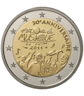 2 Euro France 2011 Fete de la musique - 
	 

	Thème: 2 € commémorative France 2011 commémorant les 30 ans de la Fête de la Musiq