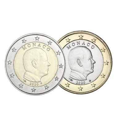 pack 2 euro + 1 Euro Monaco 2020