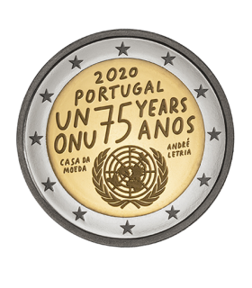 2 Euro Portugal 2020 - 75 ans de l'ONU