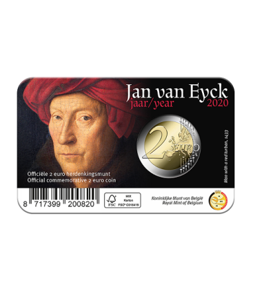 Coincard Francaise 2 Euro Belgique 2020 - Jan van Eyck