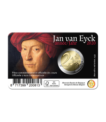 Coincard Flamande 2 Euro Belgique 2020 - Jan van Eyck