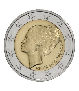 2 Euro Monaco Grace kelly 2007 -  2 Euro commémorative de Monaco " princesse Grace kelly" 2007 
 Superbe pièce livrée dans son 