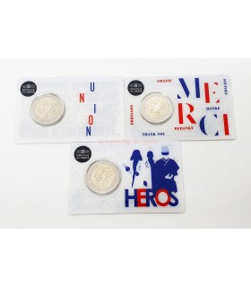 3 x 2 Euro France 2020 - Recherche Médicale -  Les 3 Variantes