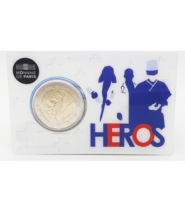 Coincard 2 Euro France 2020 - Recherche Médicale version Heros