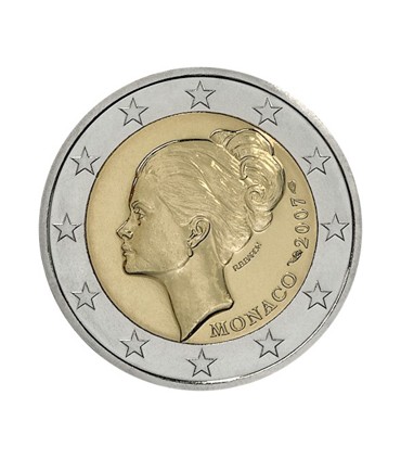 2 Euro Monaco Grace kelly 2007 -  2 Euro commémorative de Monaco " princesse Grace kelly" 2007 
 Superbe pièce livrée dans son 