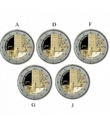 5 x 2 euro Allemagne 2020 - 50 ans de la Génuflexion de Willy Brandt
