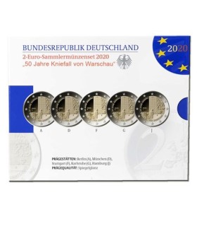 5 x 2 euro Allemagne 2020 Belle Epreuve BE - Willy Brandt