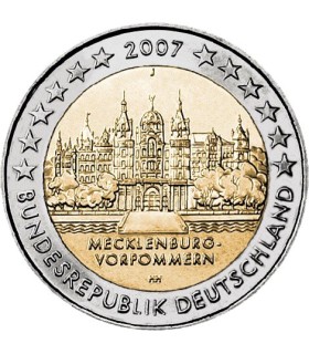 2 Euro Allemagne 2007 - Mecklenbourg - 2 Euros Commémorative ALLEMAGNE 2007, atelier indifférent sur le thème de la région de  M