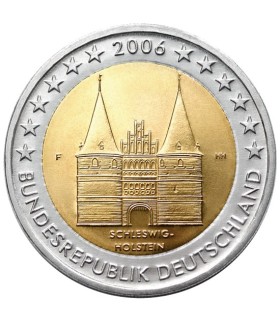 2 Euro Allemagne 2006 - Schleswig-Holstein. - Pièce de 2 euro allemagne 2006 sur le lander (état allemand)  Schleswig-Holstein.T