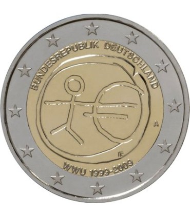 2 Euro Allemagne 2009 - EMU - 2 euro commémorative sur le thème du 10 e anniversaire monétaire EMU dessin commun à tous les pays