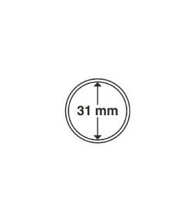 Capsules rondes CAPS PREMIUM Ultra sans bord pour monnaies de 31 mm