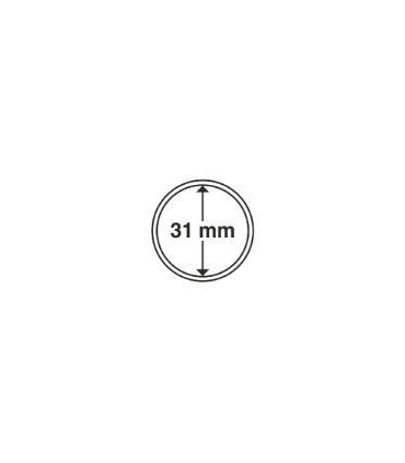 Capsules rondes CAPS PREMIUM Ultra sans bord pour monnaies de 31 mm