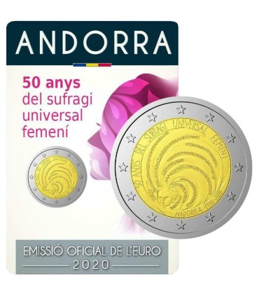 2 Euro Andorre 2020 - 50 ans de suffrage universel pour les femmes