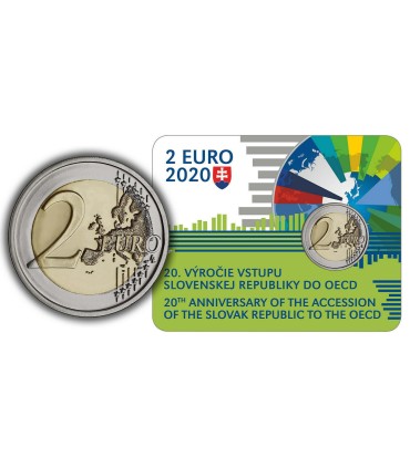 Coincard 2 Euro Slovaquie 2020 BU - 20 ans de l'adhésion à l'OCDE