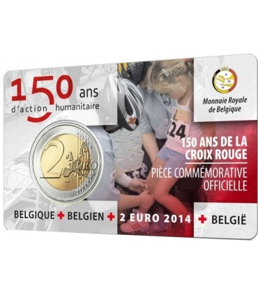 2euro commémorative BELGIQUE coincard 2014