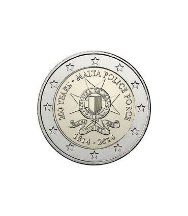 2 euro commémorative MALTE 2014 Police - 	2 € commémorative Malte 2014

	Thème : 200ème anniversaire de la création des Forces
