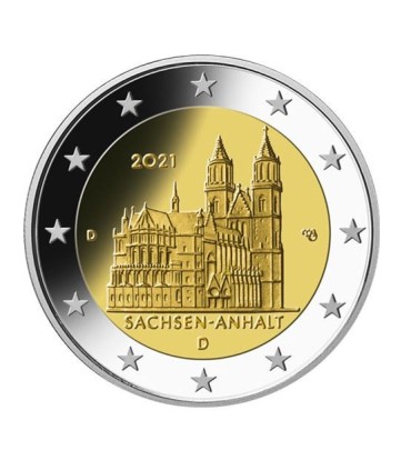 5 x 2 euro Allemagne 2021 Belle Epreuve BE - Cathédrale de Magdebourg
