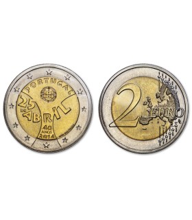 2 euro PORTUGAL 2014 Revolution des oeillets - 2 € commémorative Portugal 2014 
Thème: 40e anniversaire de la Révolution des Œi