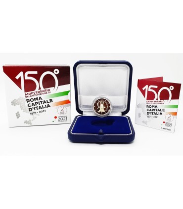 2 Euro BE Italie 2021-150 ans de la proclamation de Rome comme capitale italienne