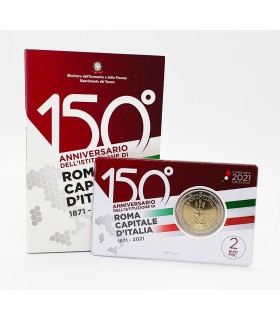 2 Euro BU Italie 2021 -  150 ans de la proclamation de Rome comme capitale italienne