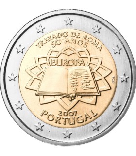 2 Euro Portugal 2007 Traité de Rome -  
Thème: 2 € commémorative Portugal 2007 commémorant la Présidence de l'union Européenne.
