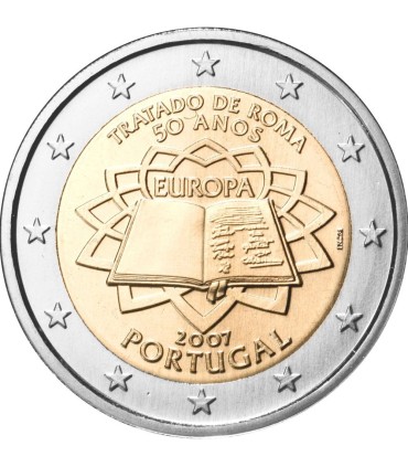 2 Euro Portugal 2007 Traité de Rome -  
Thème: 2 € commémorative Portugal 2007 commémorant la Présidence de l'union Européenne.
