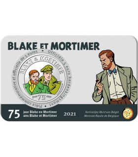 5 euro Belgique 2021 - 75 ans de Blake et Mortimer version Couleur