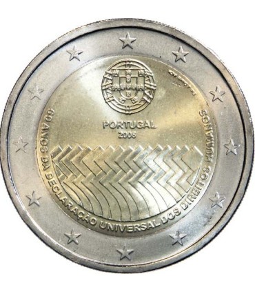 2 Euro Portugal 2008 Droits de l'Homme - 
	 

	Thème: 2 € commémorative Portugal 2008 commémorant l'anniversaire des 60 ans de l