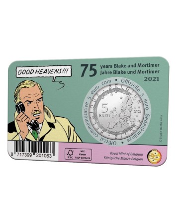 5 euro Belgique 2021 - 75 ans de Blake et Mortimer