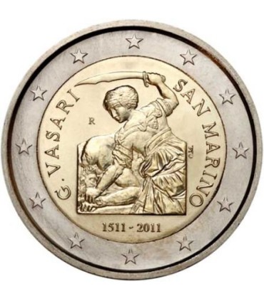 2 euro SAINT MARIN 2011 Giorgio Vassari - 
	Description : Dessin commémoratif : 500 eme Anniversaire de la Naissance de Giorgio 
