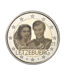 2 Euro Luxembourg 2021- 40e anniversaire de mariage du Grand-Duc Henri