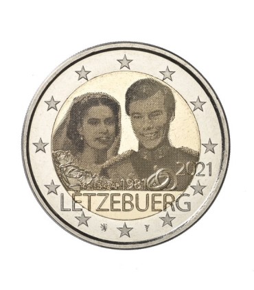 2 Euro Luxembourg 2021- 40e anniversaire de mariage du Grand-Duc Henri