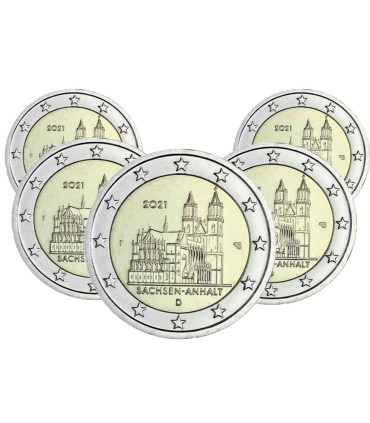5 x 2 euro Allemagne 2021  - Cathédrale de Magdebourg
