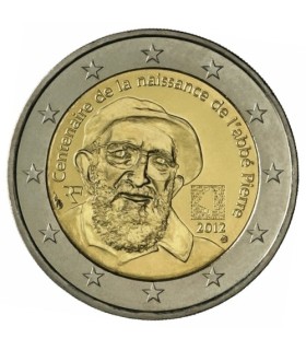 2 Euro France 2012 ABBÉ PIERRE - Pièce de 2 € commémorative France 2012 commémorant les 100 ans de la naissance de l'Abbé Pierre