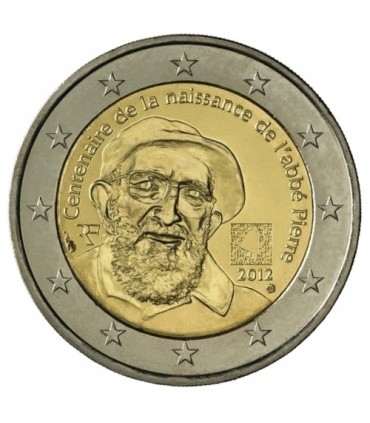 2 Euro France 2012 ABBÉ PIERRE - Pièce de 2 € commémorative France 2012 commémorant les 100 ans de la naissance de l'Abbé Pierre