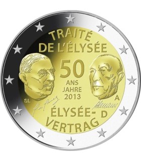 2 Euro ALLEMAGNE 2013 Traité Elysée - Dans le cadre de la célébration du cinquantenaire de la signature du Traité de l'Elysée, u
