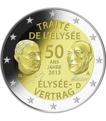 2 Euro ALLEMAGNE 2013 Traité Elysée - Dans le cadre de la célébration du cinquantenaire de la signature du Traité de l'Elysée, u