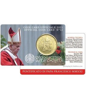 Coincard 50 cents Vatican 2021