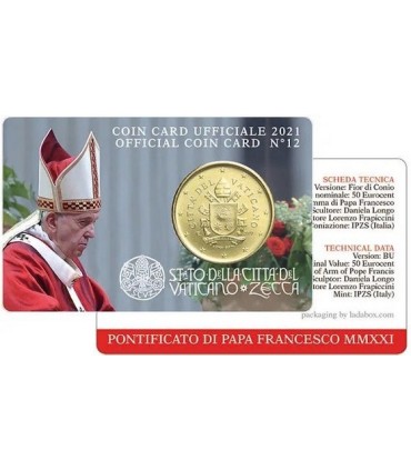 Coincard 50 cents Vatican 2021
