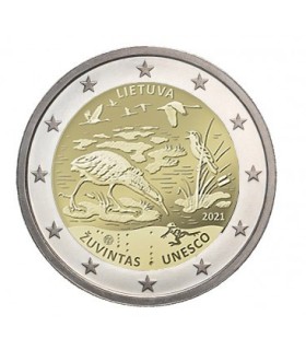 2 Euro Lituanie 2021 - Réserve de la biosphère de žuvintas