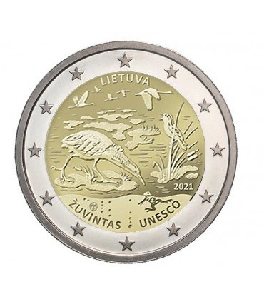 2 Euro Lituanie 2021 - Réserve de la biosphère de žuvintas