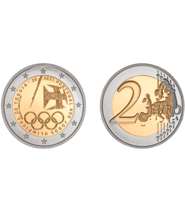 2 Euro Portugal 2021 Brillant Universel - Jo de Tokyo 2020
