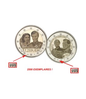 2 x 2 Euro Luxembourg 2021- photo poinçon Pont de Saint-Servais