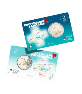 Coincard BU 2 Euro Italie 2021 - Merci aux professionnels de santé