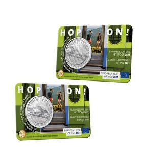 5 euro holographique Belgique 2021 - Année Européenne du train