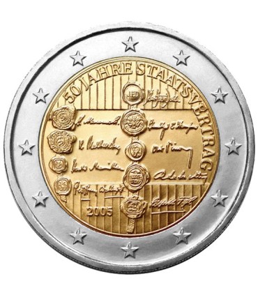 2 Euro AUTRICHE 2005 Traité Autrichien - L’Autriche dans le cadre du 50e anniversaire du Traité d’État autrichien (50 Jahre Staa