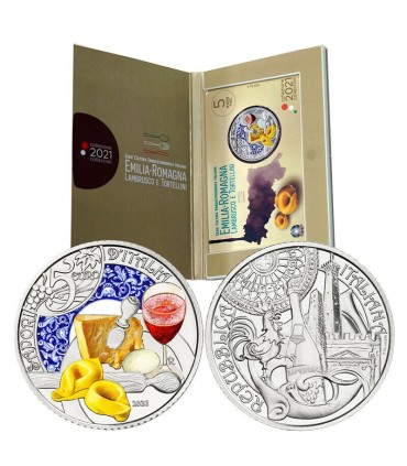 5 euro Italie 2021  Lambrusco et tortellini